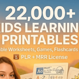 22,000+ Kids Learning Worksheets Mega Bundle